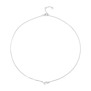 Dây cổ Kim cương Vàng trắng 58,5% (14K) PNJ DD00W000502