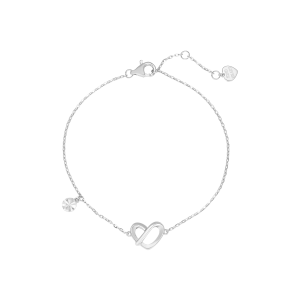Lắc tay Vàng Trắng 58,5% (14K) PNJ Kind Heart 0000W001734