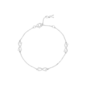 Lắc tay Vàng Trắng 33,3% (8K) Đính đá ECZ STYLE By PNJ XM00W000603