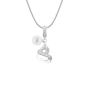 Mặt dây chuyền Vàng Trắng 58,5% (14K) Đính đá ECZ PNJ Kind Heart XMXMW003711