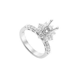 Vỏ Nhẫn kim cương vàng trắng 75% (18K) PNJ 00DDW064044