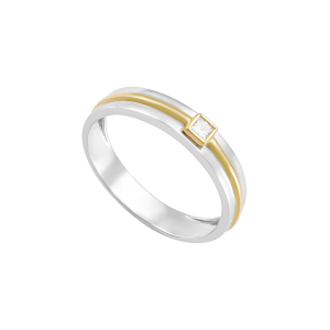 Nhẫn cưới Tơ Hồng nam Kim cương Vàng 58,5% (14K) PNJ DD00C001399