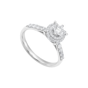 Nhẫn Kim cương Vàng trắng 58,5% (14K) PNJ DDDDW015807
