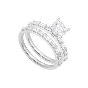Nhẫn Kim cương Vàng trắng 58,5% (14K) PNJ DDDDW015693