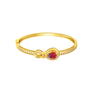 Vòng tay Vàng 58,5% (14K) Đính đá Ruby PNJ RBXMY000255