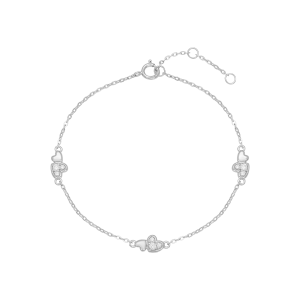 Lắc tay Vàng Trắng 33,3% (8K) Đính đá ECZ STYLE By PNJ XMXMW000935