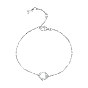 Lắc tay Vàng Trắng 33,3% (8K) Đính đá ECZ STYLE By PNJ XMXMW000943