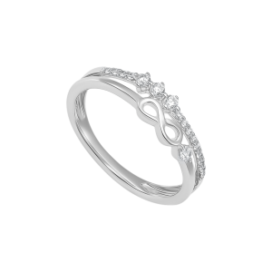 Nhẫn Vàng Trắng 33,3% (8K) Đính đá ECZ STYLE By PNJ XMXMW007146
