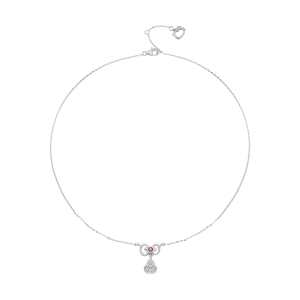 Dây cổ Vàng Trắng 41,6% (10K) Đính đá ECZ PNJ ❤️ HELLO KITTY XMMXW000007