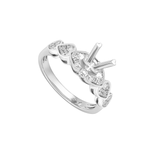 Vỏ Nhẫn Kim cương Vàng Trắng 75% (18K) PNJ 00DDW063995
