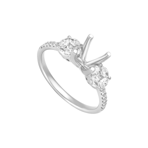 Vỏ Nhẫn Kim cương Vàng Trắng 75% (18K) PNJ 00DDW064124