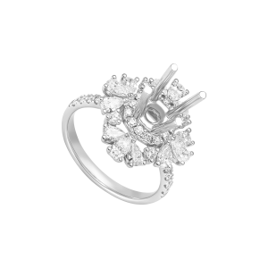 Vỏ Nhẫn Kim cương Vàng Trắng 75% (18K) PNJ 00DDW064128