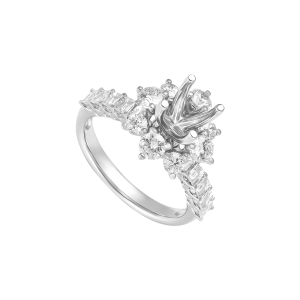 Vỏ Nhẫn Kim cương Vàng Trắng 75% (18K) PNJ 00DDW064217