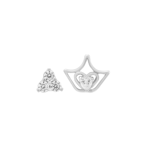 Bông tai Bạc đính đá PNJSilver General disney princess XMXMW000162