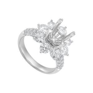 Vỏ Nhẫn Kim cương Vàng Trắng 75% (18K) PNJ 00DDW007979
