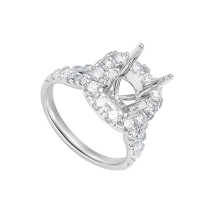 Vỏ Nhẫn Kim cương Vàng Trắng 75% (18K) PNJ 00DDW008018