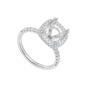 Vỏ Nhẫn Kim cương Vàng Trắng 75% (18K) PNJ 00DDW008019