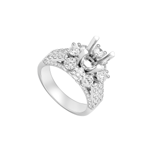 Vỏ Nhẫn Kim cương Vàng Trắng 75% (18K) PNJ 00DDW064116