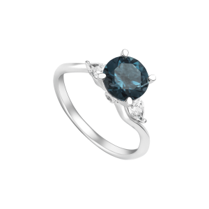Nhẫn Vàng trắng 58,5% (14K) Đính đá Topaz PNJ TPXMW000773
