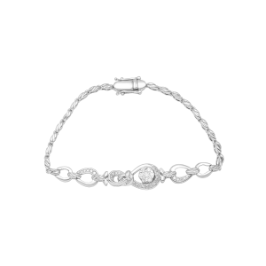 Lắc tay Kim cương Vàng Trắng 58,5% (14K) PNJ Family Infinity DDDDW001109