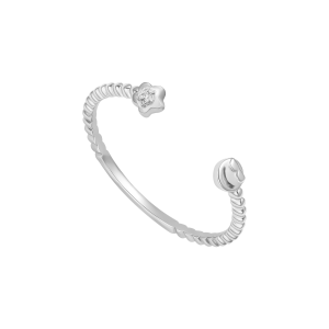Nhẫn Vàng Trắng 33,3% (8K) Đính đá ECZ PNJ x emoji™ XM00W002287