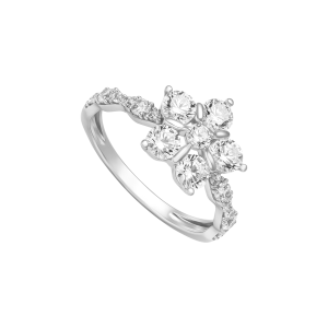 Nhẫn Vàng Trắng 33,3% (8K) Đính đá ECZ STYLE By PNJ Bloomie XMXMW007139