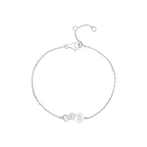 Lắc tay Vàng Trắng 41,6% (10K) Đính đá ECZ PNJ ❤️ HELLO KITTY XM00W000605
