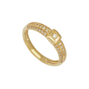 Nhẫn Cưới Phu Thê Kim cương Vàng 75% (18K) PNJ DDDDY001371