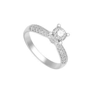 Nhẫn Kim cương Vàng trắng 58,5% (14K) PNJ DDDDW014964