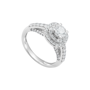 Nhẫn Kim cương Vàng trắng 58,5% (14K) PNJ Timeless Diamond DDDDW015856