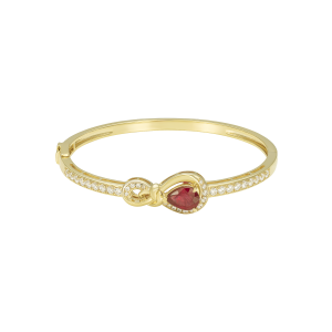 Vòng tay Vàng 58,5% (14K) Đính đá Ruby PNJ Family Infinity RBXMY000255