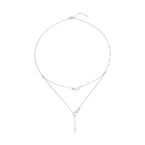 Dây cổ Vàng Trắng 58,5% (14K) Đính đá ECZ PNJ Family Infinity XMXMW000735