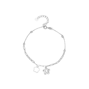 Lắc tay Vàng Trắng 58,5% (14K) PNJ 0000W061192