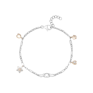 Lắc tay Bạc đính đá PNJ ❤️ Cinnamoroll It's Blooming Time XM00H000019