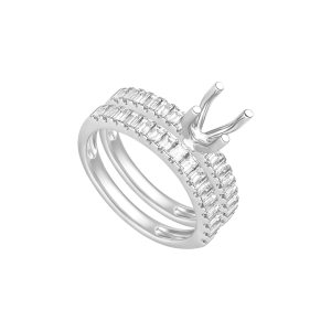 Vỏ Nhẫn Kim cương Vàng Trắng 75% (18K) PNJ 00DDW064121