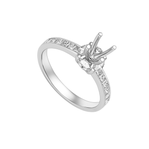 Vỏ Nhẫn Kim cương Vàng Trắng 75% (18K) PNJ 00DDW064125
