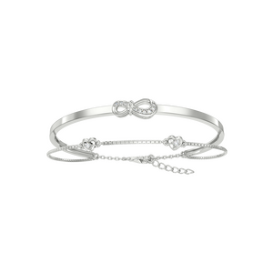 Vòng tay Kim cương Vàng Trắng 58,5% (14K) PNJ Family Infinity DDDDW001295