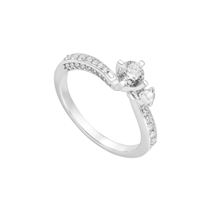 Nhẫn Kim cương Vàng Trắng 58,5% (14K) PNJ DDDDW015675