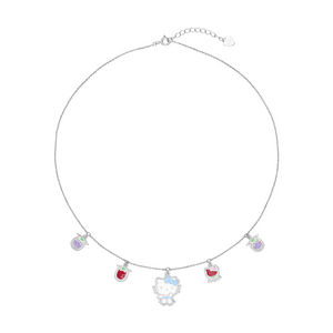 Dây cổ Bạc đính đá PNJ ❤️ HELLO KITTY Grow with you ZT00W060036