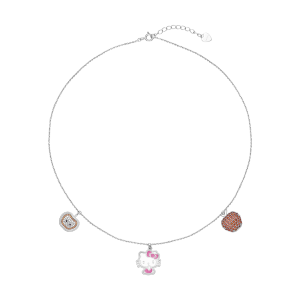 Dây cổ Bạc đính đá PNJ ❤️ HELLO KITTY Grow with you ZTZTW060038