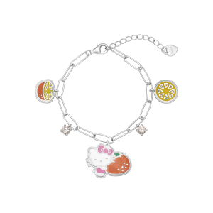 Lắc tay Bạc đính đá PNJ ❤️ HELLO KITTY Grow with you ZTZTW060066