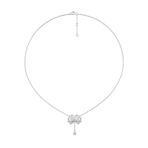 Dây cổ cưới Kim cương Vàng Trắng 58,5% (14K) PNJ Trầu cau DDDDW001164