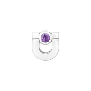 Hạt Charm Vàng Trắng 41,6% (10K) Đính đá Amethyst PNJ Magnétique ATXMW000002