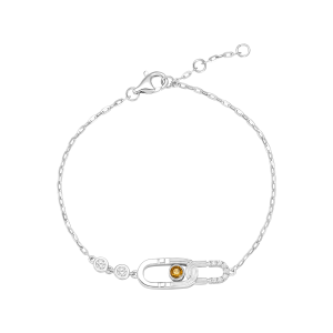 Lắc tay Vàng Trắng 41,6% (10K) Đính đá Citrine PNJ Magnétique CTXMW000014