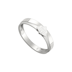 Nhẫn cưới Vàng Trắng 58,5% (14K) PNJ Trầu cau 0000W003841