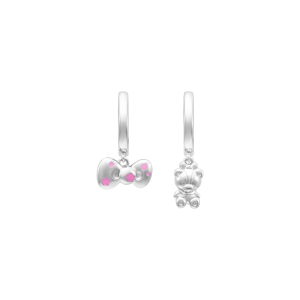 Bông tai trẻ em Bạc PNJ ❤️ HELLO KITTY 0000W000166