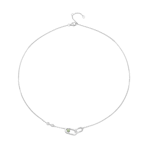 Dây cổ Vàng Trắng 41,6% (10K) Đính đá Peridot PNJ Magnétique NPXMW000004