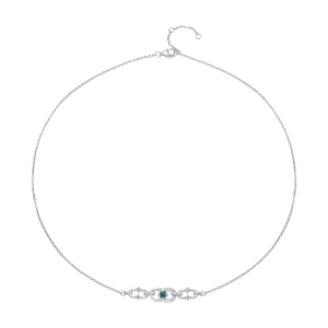 Dây cổ Vàng Trắng 41,6% (10K) Đính đá Topaz PNJ Magnétique TPXMW000074