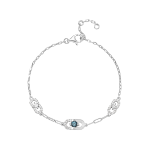 Lắc tay Vàng Trắng 41,6% (10K) Đính đá Topaz PNJ Magnétique TPXMW000121