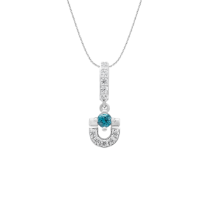 Mặt dây chuyền Vàng Trắng 41,6% (10K) Đính đá Topaz PNJ Magnétique TPXMW000462